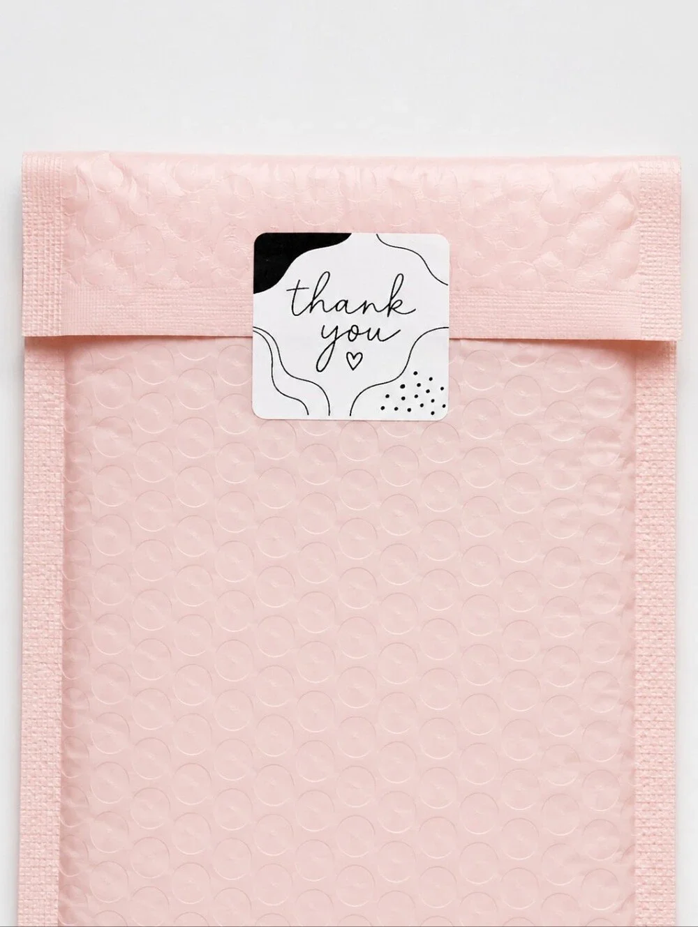 Thank You Sticker Labels - Black & White - Pack of Adhesive Labels
